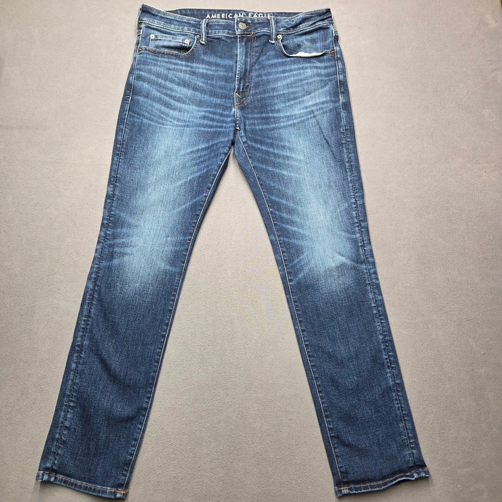 American Eagle Next Level Airflex Slim Fit Jeans Mens 34x32 Medium Wash Blue